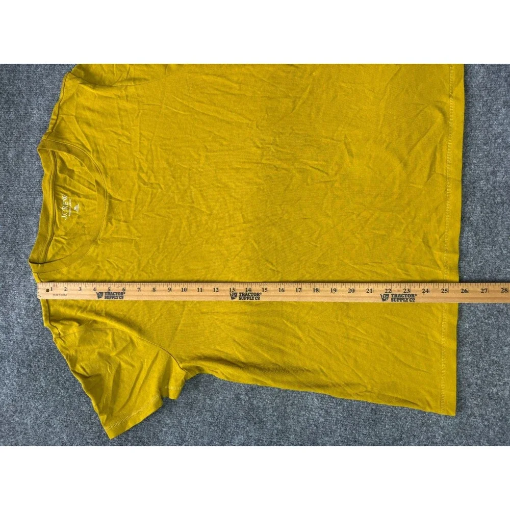 J.Crew Mustard Yellow Vintage Jersey Short Sleeve T Shirt Mens XL Classic Fit